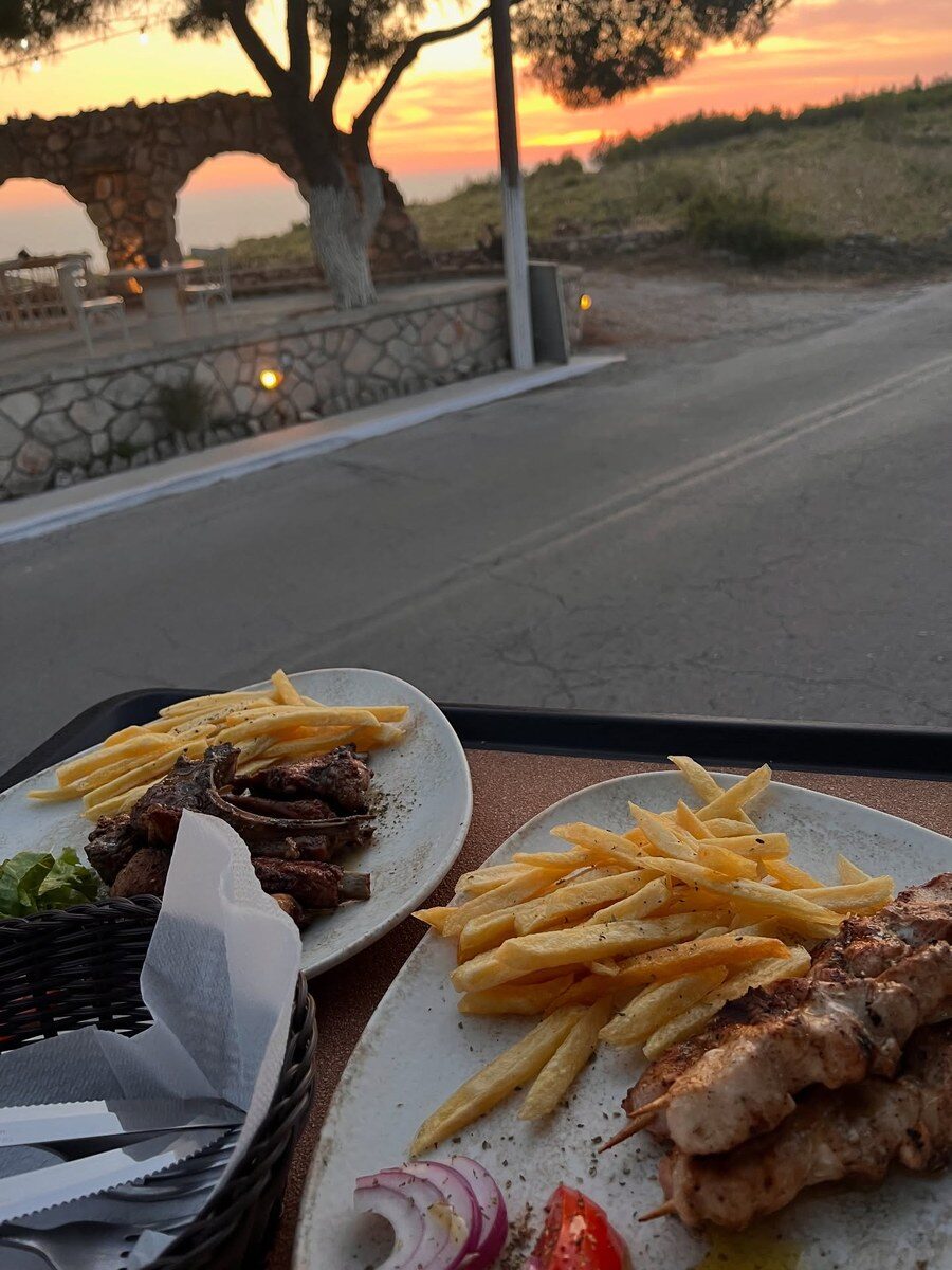 A table set at the taverna